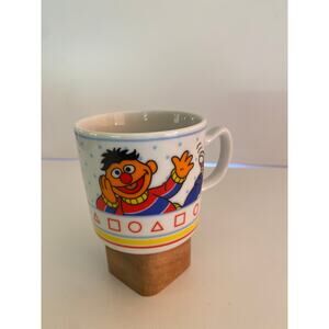 Sesame Street Cup Ernie & Bert Porcelain Kid's Mug Vintage Colorful Four Ounce